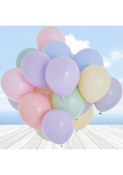 Macaron Soft Balon Karışık Renk 12 Inç 10 Adet