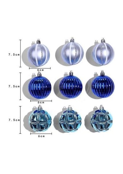(Mavi) Noel Top Süsler Mevsimsel Dekoratif, Mavi modelleri