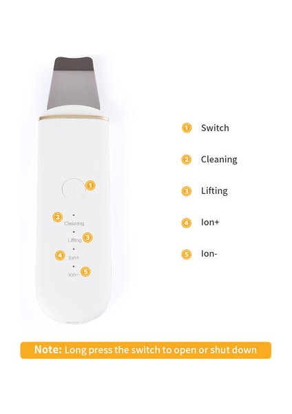 Ultrasonik Cilt Scrubber Derin Yüz Temizleme Makinesi Soyma Kürek Yüz Gözenek Temizleyici Siyah Nokta Kaldırma Kaldırma Cihazı | Cilt Scrubber(Yurt Dışından) modelleri