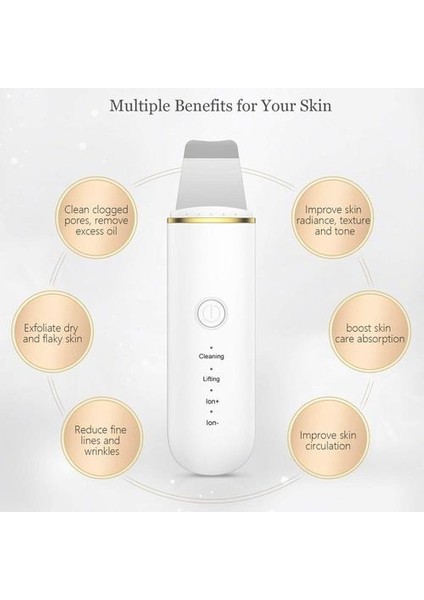 Ultrasonik Cilt Scrubber Derin Yüz Temizleme Makinesi Peeling Kürek Yüz Gözenek Temizleyici Yüz Cilt Scrubber Asansör Makinesi Güzellik | Cilt Scrubber fırsatları