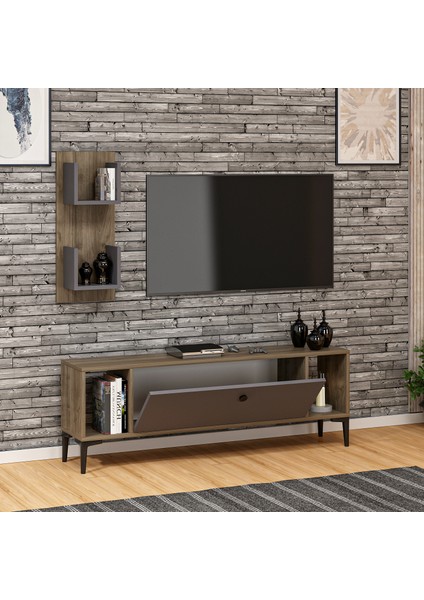 Ida Dekor Maya Tv Ünitesi Ceviz - Antrasit