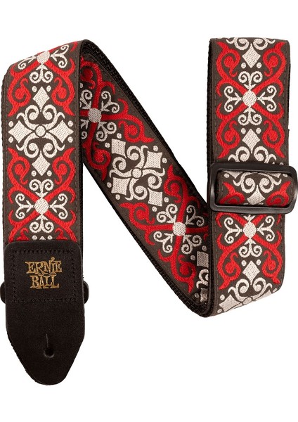 Red Trellis Jacquard Strap P04695 Gitar Askısı