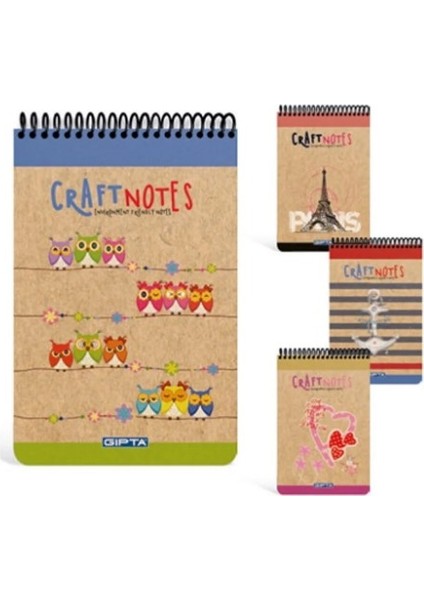 Bloknot Craft Spiralli Sert Kapak Çizgili 100 Yp A5 1785