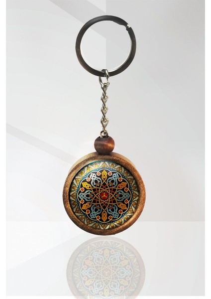 Mandala Ahşap Anahtarlık