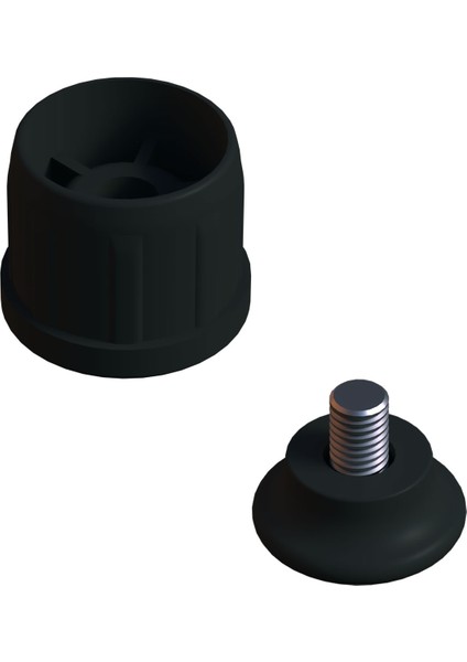 Ayarlı Vidalı Plastik Profil Rotil Ayak 38 mm
