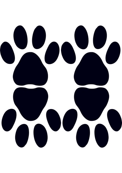 Köpek Kedi Pati Izi Etiket 4 Adet