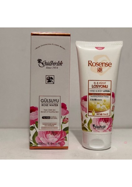 El ve Vücut Losyonu 200 ml Alana Rosense Doğal Gülsuyu 250 ml Hediye