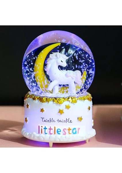 Unicorn Büyük Boy Kar Küresi Işıklı Müzikli
