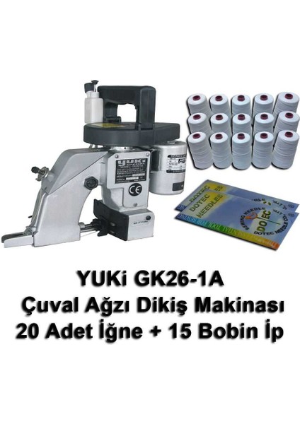 GK26 Çuval Ağzı Dikiş Makinası   Adet Iğne   Bobin