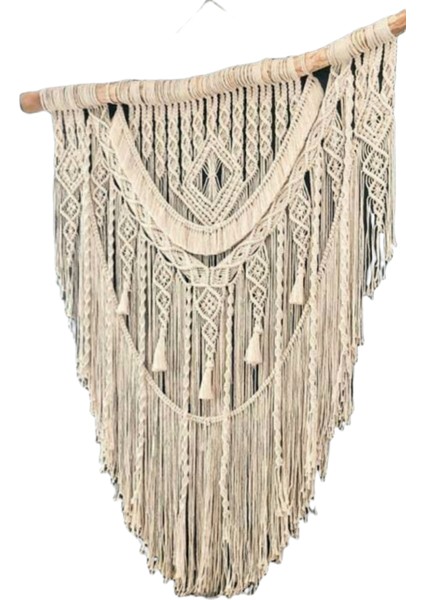 Dekor Makrome Sanatı Dev Duvar Süsü 150 x 150 cm