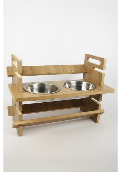 Kademeli Ahşap Büyük Irk Köpek Mama Kabı Standı Kedi Su Kabı Xlarge fiyatları