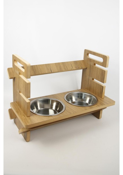 Kademeli Ahşap Büyük Irk Köpek Mama Kabı Standı Kedi Su Kabı Xlarge fırsatları