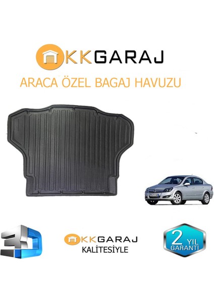 Kkgaraj Opel Astra H Sedan 2004-2015 3D Bagaj Havuzu