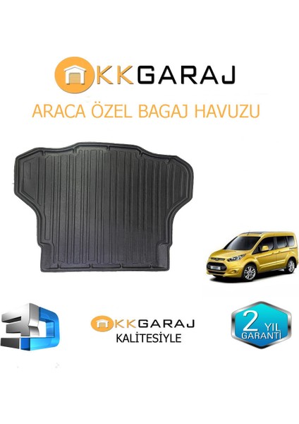 Kkgaraj Tourneo Connect 2014+ Araca Özel 3D Paspas