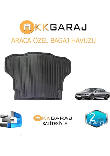 Kkgaraj Volkswagen Passat B8 2015+ Araca Özel 3D Paspas