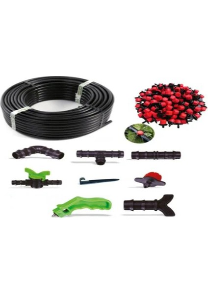 150 mt Hazır Set Deliksiz Damla Sulama Hortumu
