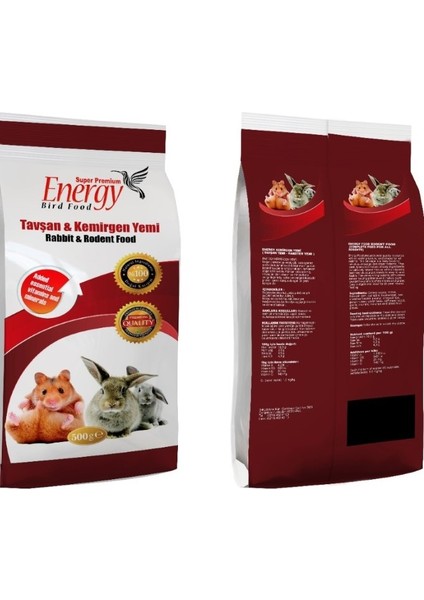Tavşan & Kemirgen Yemi 500 gr x 6 Adet