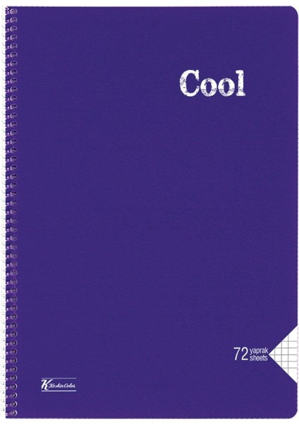 Cool A4 72 Yaprak Kareli Pp Kapak Spiralli Defter