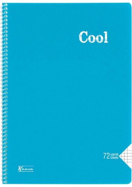 Cool A4 72 Yaprak Kareli Pp Kapak Spiralli Defter
