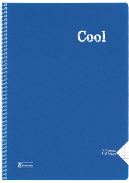 Cool A4 72 Yaprak Kareli Pp Kapak Spiralli Defter