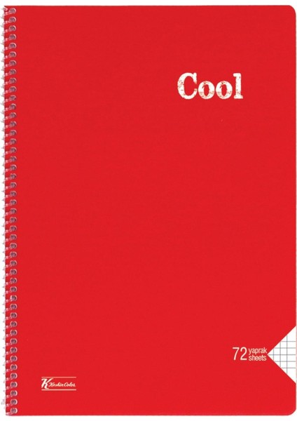 Cool A4 72 Yaprak Kareli Pp Kapak Spiralli Defter