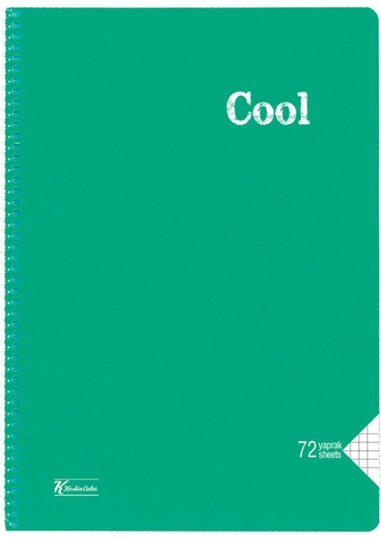 Cool A4 72 Yaprak Kareli Pp Kapak Spiralli Defter