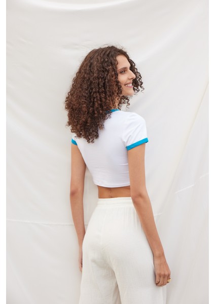 Desenli Crop T-Shirt indirimleri
