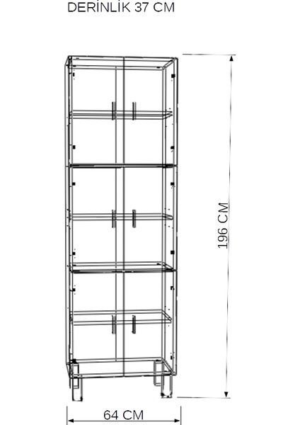 GB-6350 6 Kapaklıçok Amaçlı Dolap