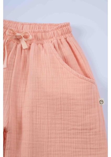 Müslin Palazzo Çocuk Pantolon Pembe Organik Pamuk modelleri