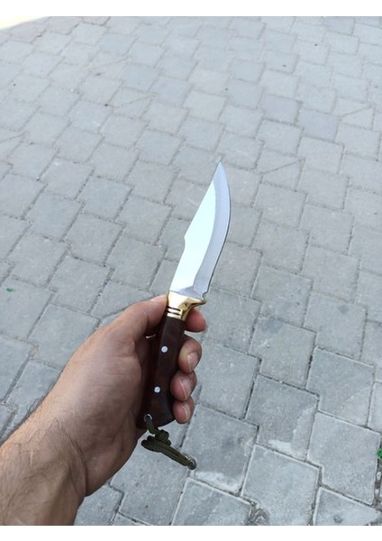 El Yapımı Baba -Oğul Bıçakli Kamp Bıçağı Kök Ceviz Kabze Paslanmaz Av Bıçağı Deri Kılıflı fiyatları