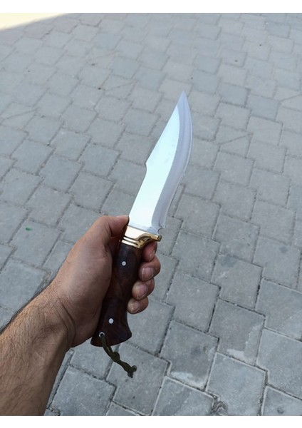 El Yapımı Baba -Oğul Bıçakli Kamp Bıçağı Kök Ceviz Kabze Paslanmaz Av Bıçağı Deri Kılıflı fırsatları