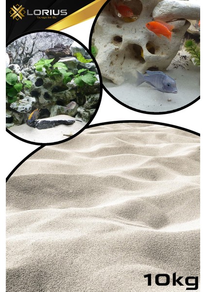 Akvaryum Kumu Sarı Silis Kum 10 kg 0.50/0.60MM