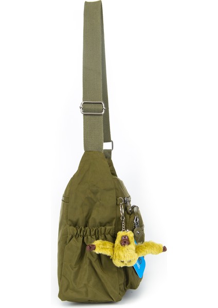 Haki Kadın Omuz Çantası Orta Boy Krinkıl Askılı Çapraz Postacı Çanta Klinkır Su Geçirmez indirimleri