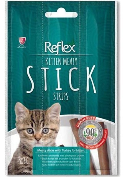 Reflex Cat Stick Hindili Yavru Kedi Ödül Çubuğu 3 gr 3'lü