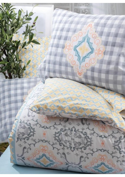 Alaçatı Çift Kişilik Nevresim Takımı Monje Mavi fiyatları