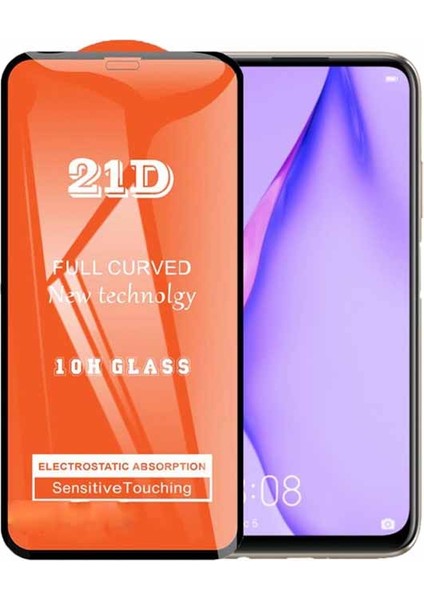 Huawei P40 Lite Ekran Koruyucu 21D Tam Kaplayan Kavisli