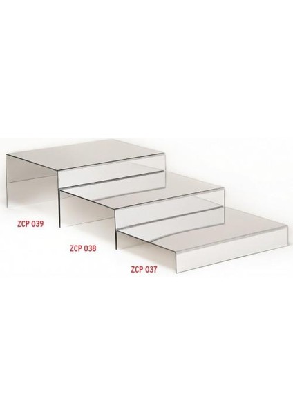 Aynalı Teşhir Standı 26X35XH:15 cm