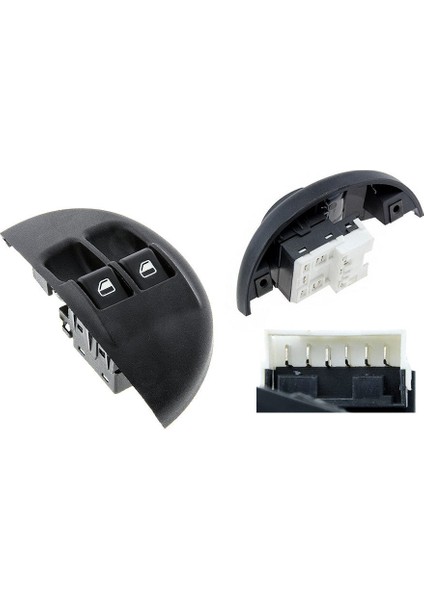Fiat Palio, Siena - Sol Çift Cam Açma Kapama Anahtarı - 6 Pin