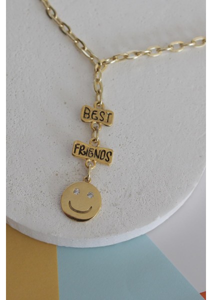 18k Altın Kaplama Best Friends Kolye