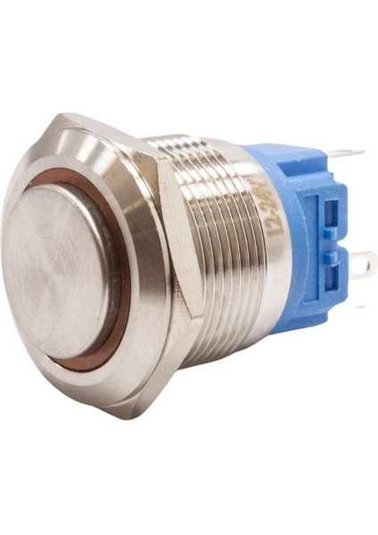 22B-G1Z-E 22MM Çıkık Anahtarlı Işıklı Metal Buton - Sarı