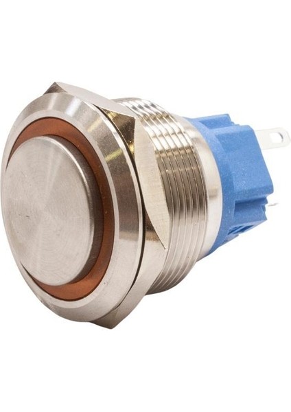 25B-G1Z-E 25MM Çıkık Anahtarlı Işıklı Metal Buton - Sarı