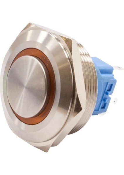 30B-G1Z-E 30MM Çıkık Anahtarlı Işıklı Metal Buton - Sarı