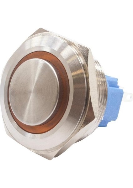 28B-G1Z-E 28MM Çıkık Anahtarlı Işıklı Metal Buton - Sarı