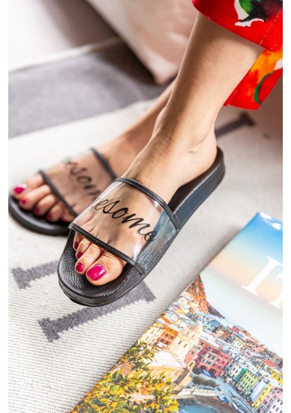 Kadın Siyah Awesome Plaj Terliği fiyatları