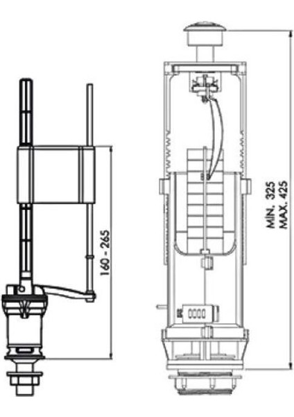 3/6 Lt Çift Kademeli Hidro Flotör Iç Takım Rezervuar Iç Takımı fiyatları