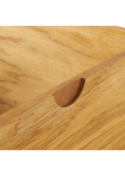 280x360x195 mm Geçme Kapak Meşe Kutu - Büyük Ahşap Sandık Kutu