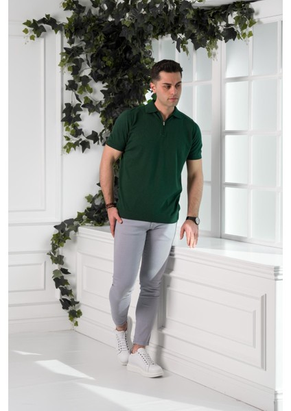 Yakalı Regular Fit Erkek Triko T-Shirt