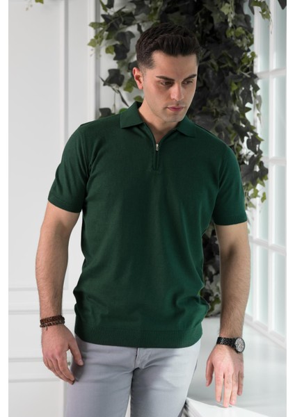 Yakalı Regular Fit Erkek Triko T-Shirt modelleri