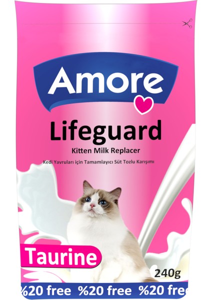 Kedi Süt Tozu 240G Lifeguard + Terry Mommies Care Anne Sütü 200G + Biberon 40ML