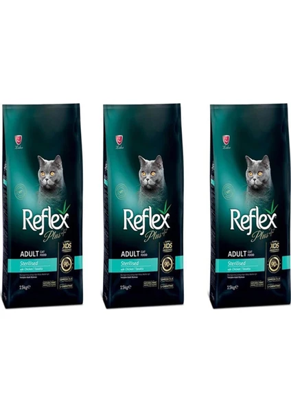 Reflex Plus Sterilised Tavuklu Kısırlaştırılmış Yetişkin Kedi Maması 1.5 kg x 3 Adet